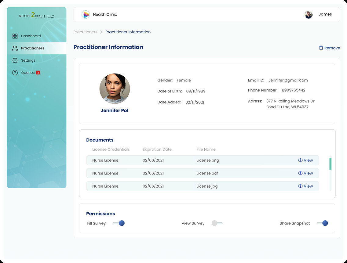Practitioner information management
