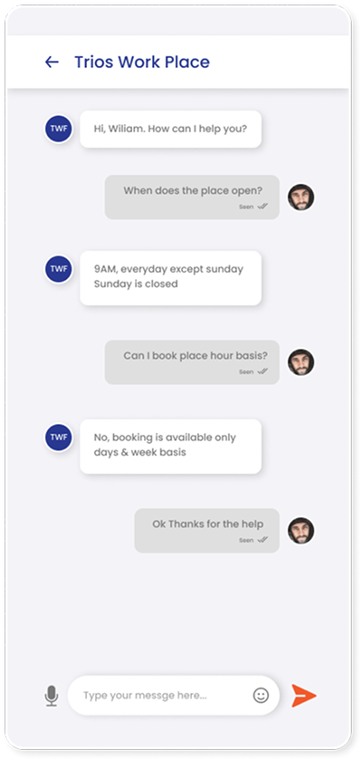 Chat screen