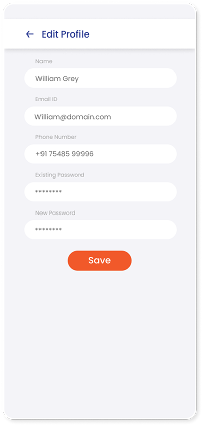 Profile screen